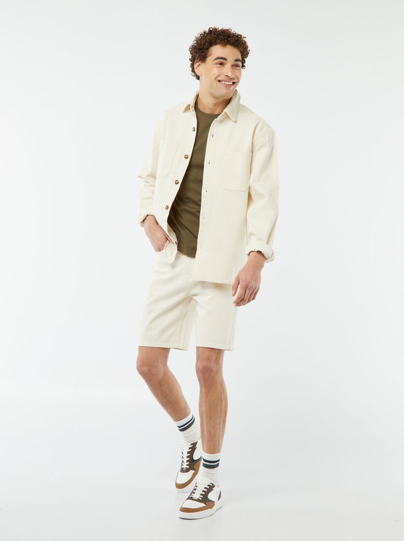 Bermudas vaqueras por la rodilla BLANCO - Kiabi