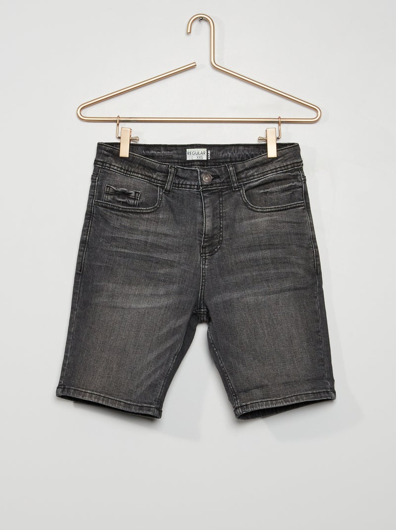 Bermudas vaqueras regular GRIS - Kiabi