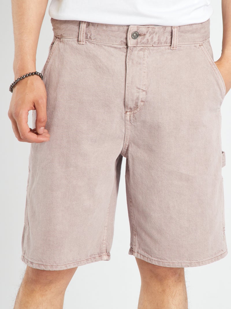 Bermudas vaqueras rosa gris - Kiabi