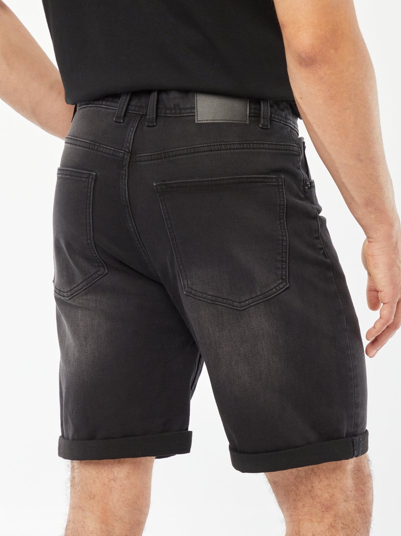 Bermudas vaqueras slim NEGRO - Kiabi