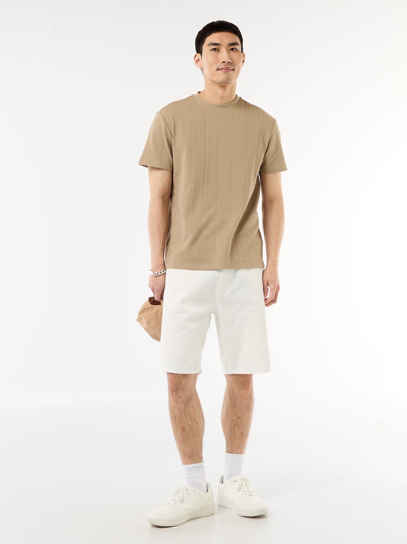 Bermudas vaqueros Blanco - Kiabi