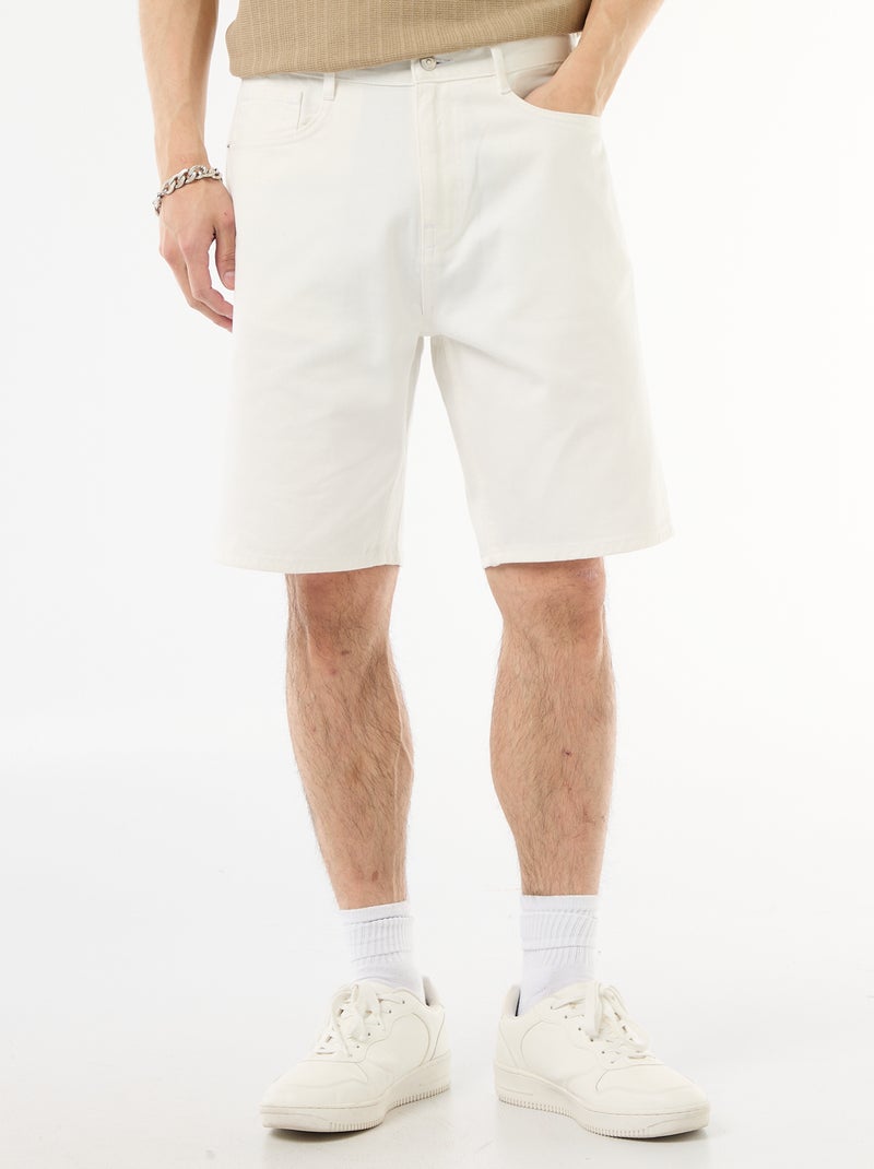 Bermudas vaqueros Blanco - Kiabi