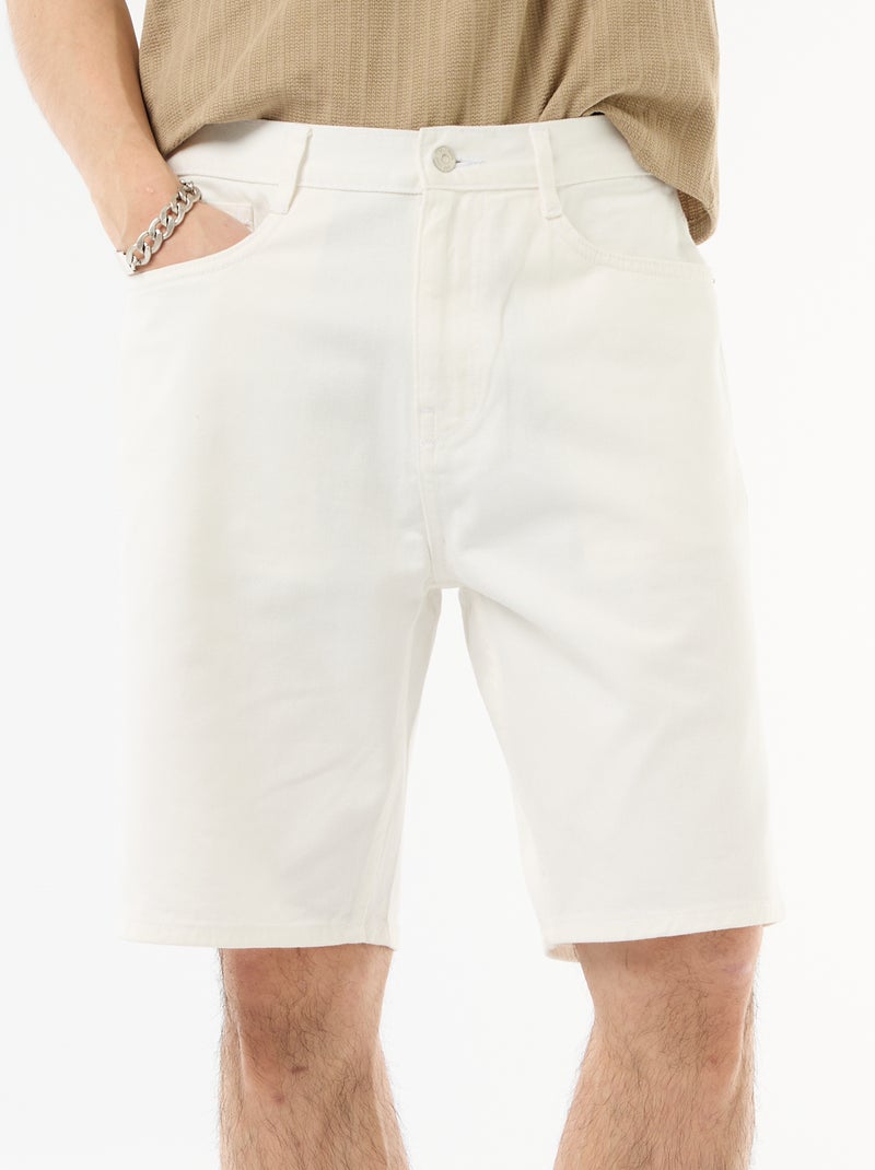 Bermudas vaqueros Blanco - Kiabi