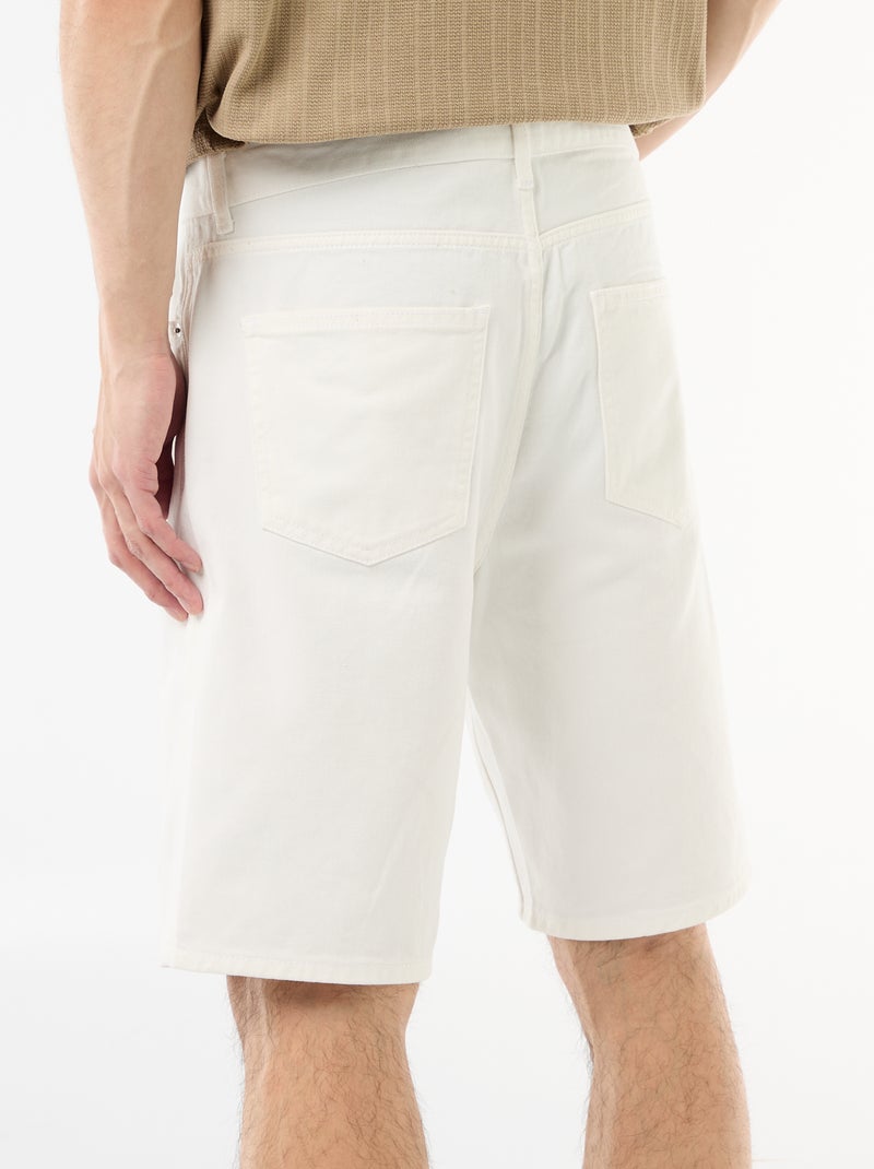Bermudas vaqueros Blanco - Kiabi