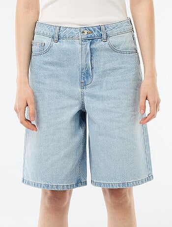 Bermudas vaqueros de tiro alto