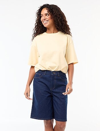 Bermudas vaqueros de tiro alto