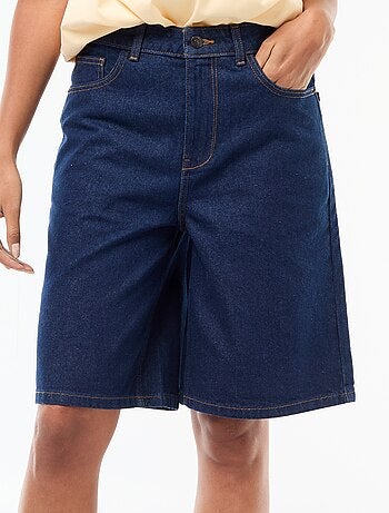 Bermudas vaqueros de tiro alto