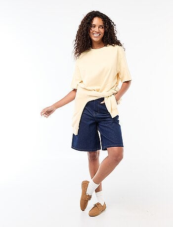 Bermudas vaqueros de tiro alto