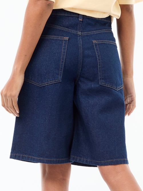 Bermudas vaqueros de tiro alto - Kiabi