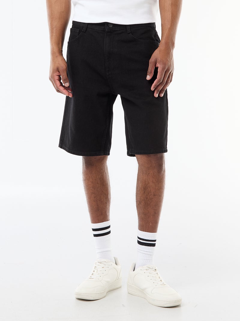 Bermudas vaqueros Negro - Kiabi