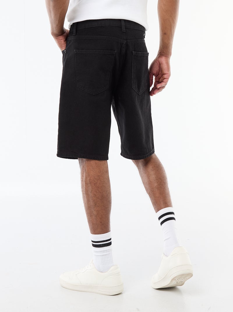 Bermudas vaqueros Negro - Kiabi