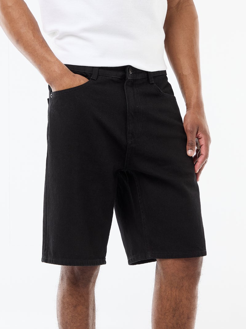 Bermudas vaqueros Negro - Kiabi