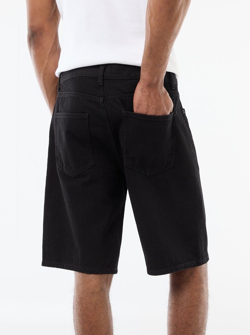 Bermudas vaqueros Negro - Kiabi