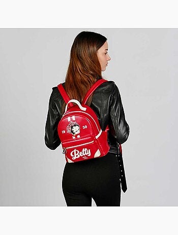 Betty boop varsity mochila heady, burdeos