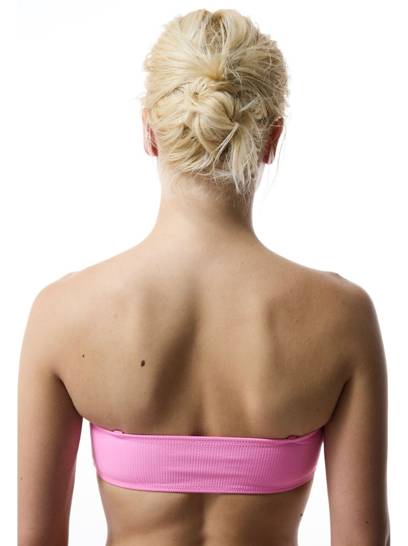 Bia top de bikini palabra de honor con nudo penti Rosa fluo/Solinotes - Kiabi