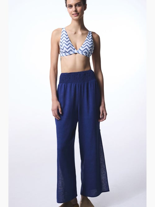 Biana top de bikini con escote en v profundo y estampado zigzag penti - Kiabi