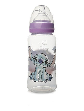 Biberón 360 ml silicona anticolicos Lilo & Stitch sin BPA