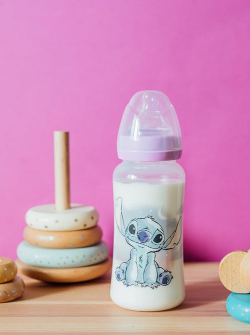Biberón 360 ml silicona anticolicos Lilo & Stitch sin BPA - Kiabi