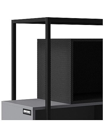 Biblioteca con 4 compartimentos abiertos - estructura metálica 'Roba' - Minecraft