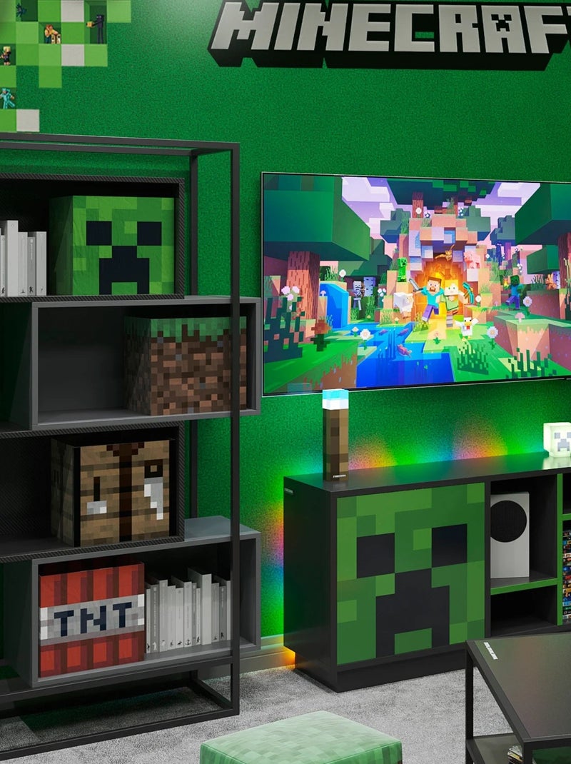 Biblioteca con 4 compartimentos abiertos - estructura metálica 'Roba' - Minecraft Gris - Kiabi