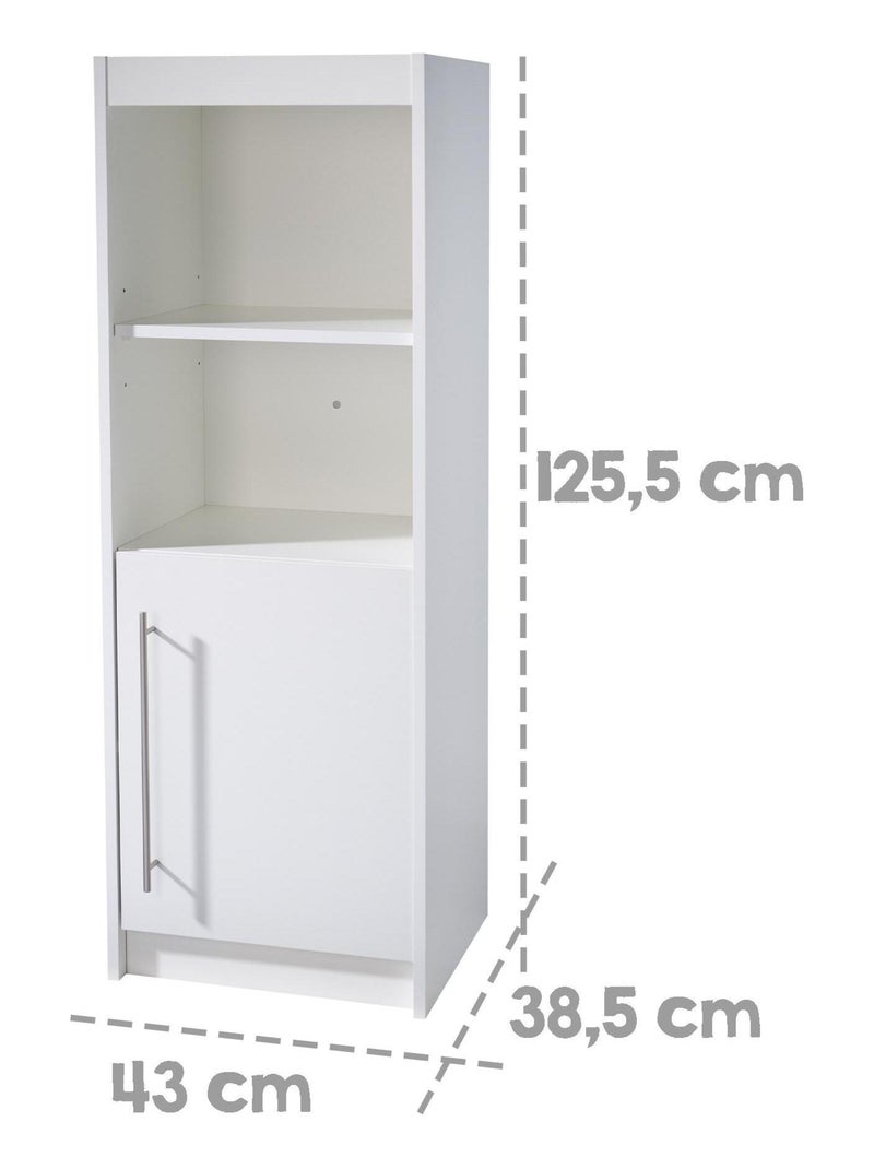 Biblioteca infantil 1 puerta 2 nichos 'Roba maren' Blanco - Kiabi