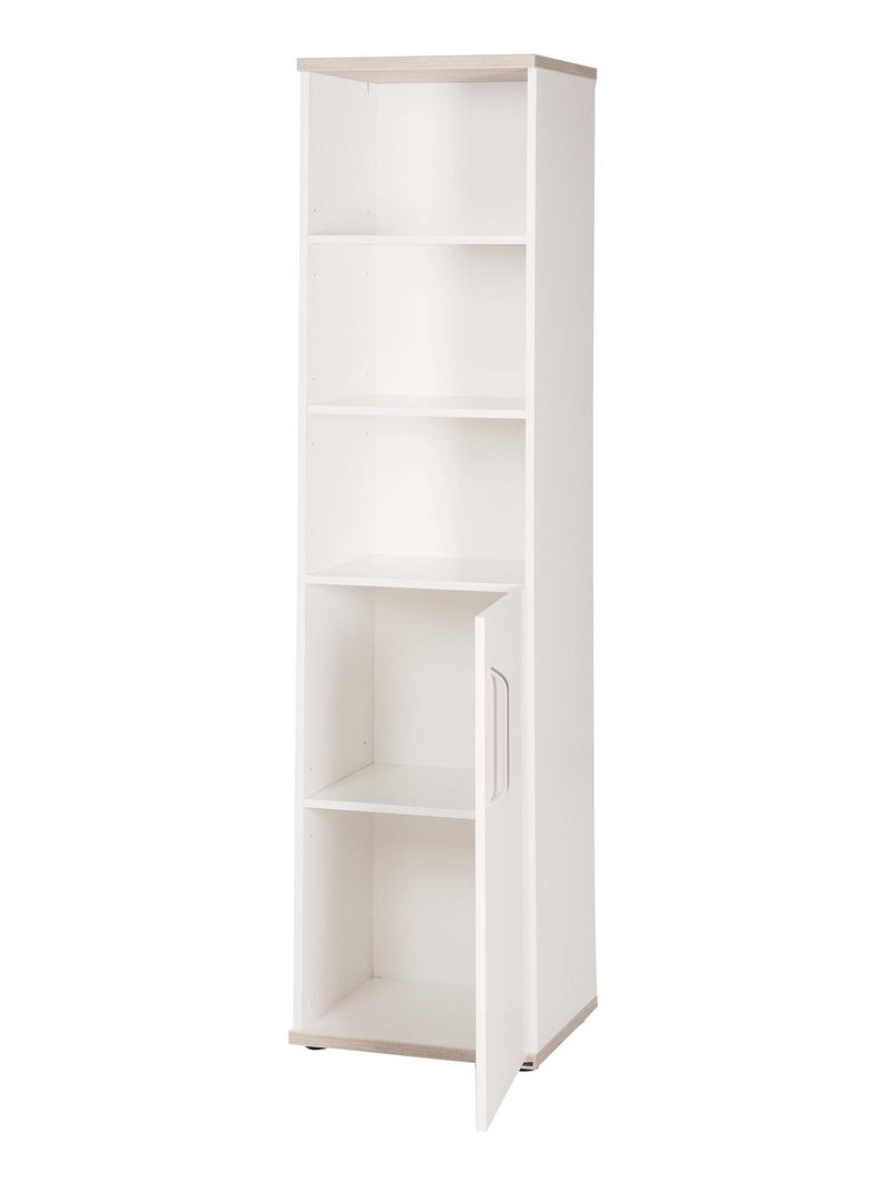 Biblioteca infantil columna 1 puerta 3 nichos 'Roba moritz' Blanco - Kiabi