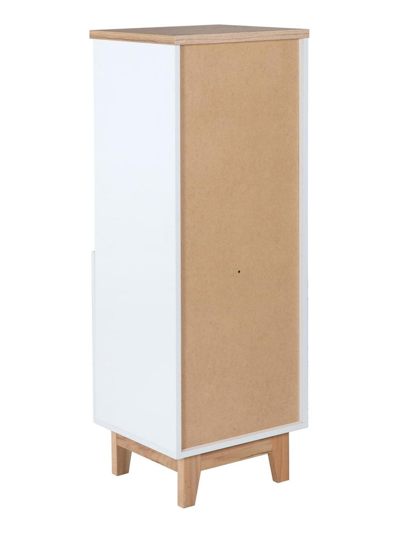 Biblioteca infantil columna con puerta y 2 nichos 'Roba finn' Blanco - Kiabi