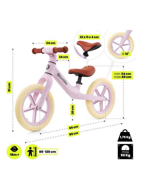 Bicicleta de equilibrio infantil hypermotion marcelo - ligera y estable desde 18 meses - Kiabi