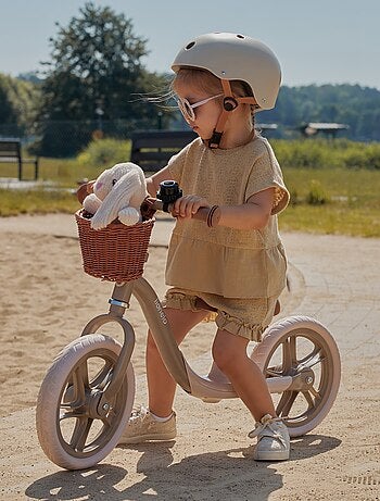 Bicicleta de equilibrio LIONELO Alex Plus con casco - Ligera - Sillín cómodo - Cesta y timbre inclui