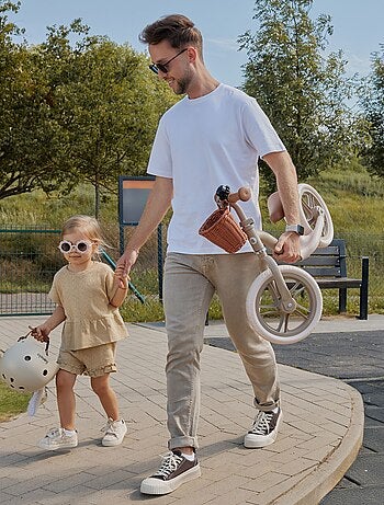 Bicicleta de equilibrio LIONELO Alex Plus con casco - Ligera - Sillín cómodo - Cesta y timbre inclui