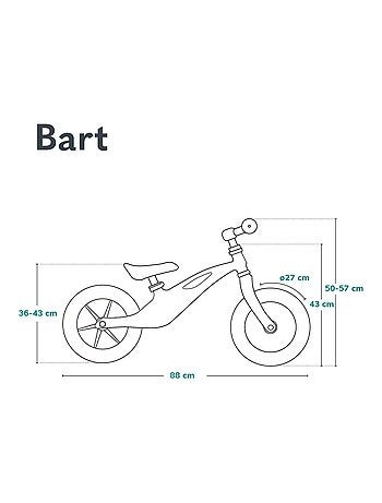 Bicicleta de equilibrio LIONELO Bart - Bicicleta para niños - Hasta 30 kg - Ligera - Manillar y asie