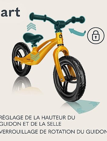 Bicicleta de equilibrio LIONELO Bart - Bicicleta para niños - Hasta 30 kg - Ligera - Manillar y asie