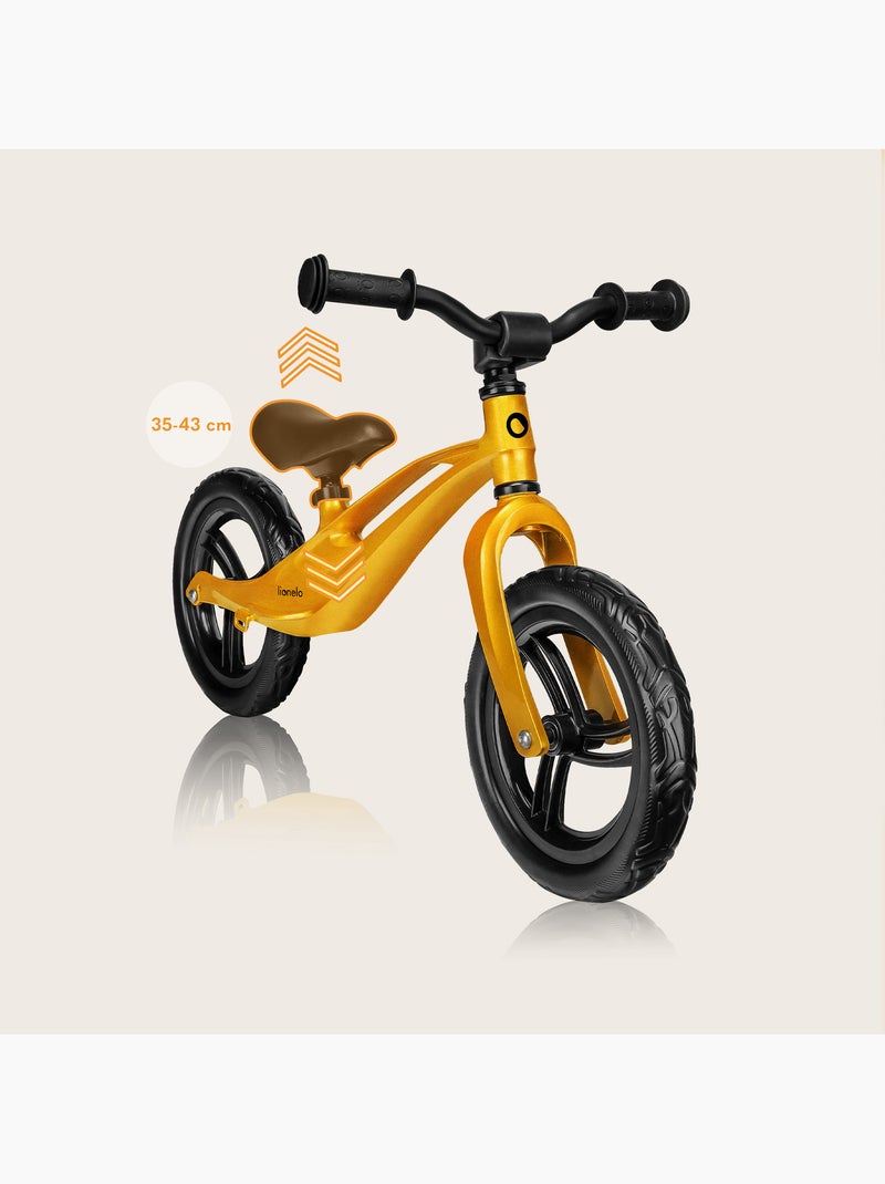 Bicicleta de equilibrio LIONELO Bart - Bicicleta para niños - Hasta 30 kg - Ligera - Manillar y asie Negro Amarillo Negro - Kiabi