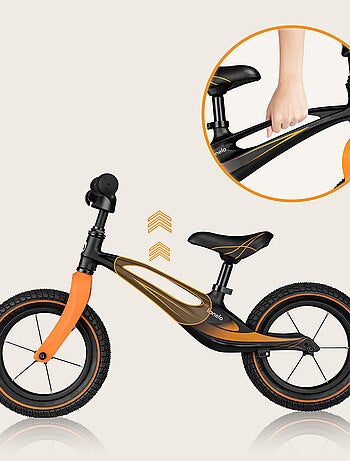 Bicicleta de equilibrio LIONELO Bart Air - Bicicleta para niños - Hasta 30 kg - Ligera - Manillar y