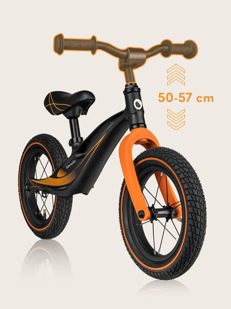Bicicleta de equilibrio LIONELO Bart Air - Bicicleta para niños - Hasta 30 kg - Ligera - Manillar y Negro - Kiabi