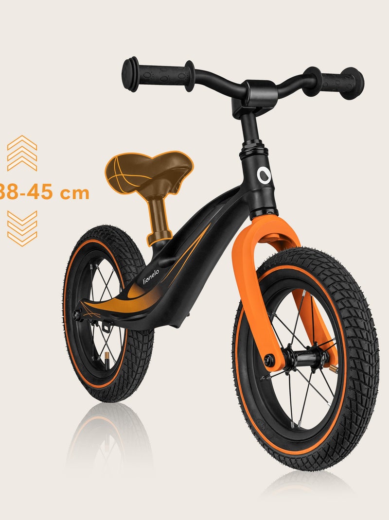Bicicleta de equilibrio LIONELO Bart Air - Bicicleta para niños - Hasta 30 kg - Ligera - Manillar y Negro - Kiabi