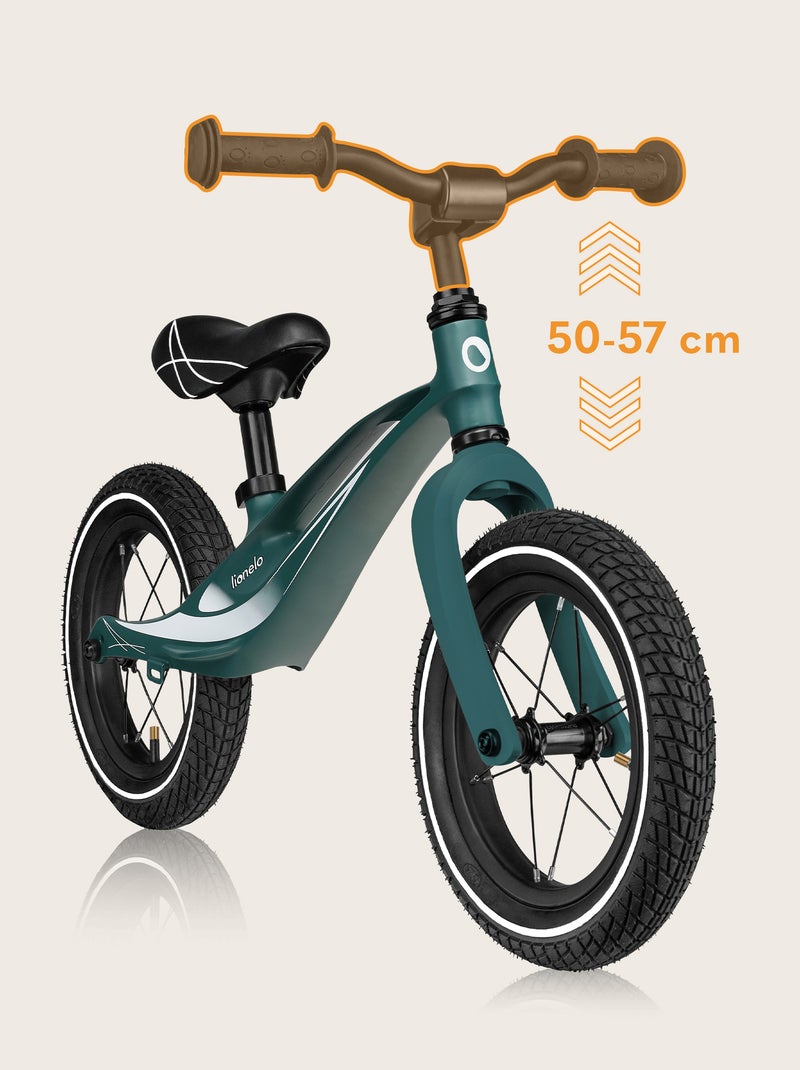 Bicicleta de equilibrio LIONELO Bart Air - Bicicleta para niños - Hasta 30 kg - Ligera - Manillar y Verde - Kiabi