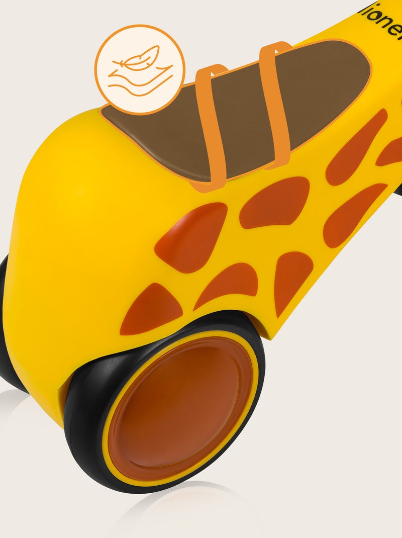 Bicicleta de equilibrio LIONELO Sammy - Bicicleta infantil - 4 ruedas - Ergonómica - Puños suaves y Amarillo - Kiabi