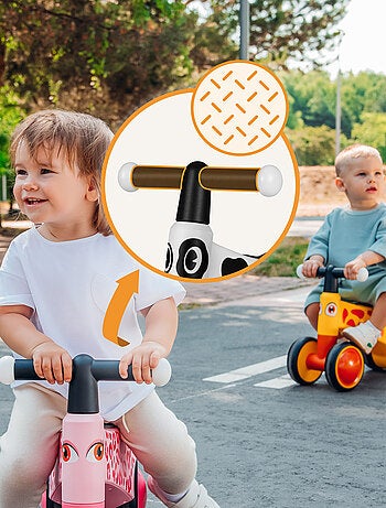 Bicicleta de equilibrio LIONELO Sammy - Bicicleta infantil - 4 ruedas - Ergonómica - Puños suaves y