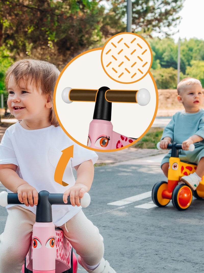 Bicicleta de equilibrio LIONELO Sammy - Bicicleta infantil - 4 ruedas - Ergonómica - Puños suaves y Rosa - Kiabi