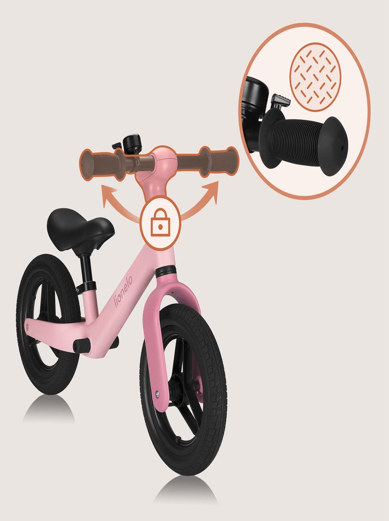 Bicicleta de equilibrio LIONELO Toni - Bicicleta para bebé - Ligera - A partir de 18 meses - Manilla Rosa - Kiabi