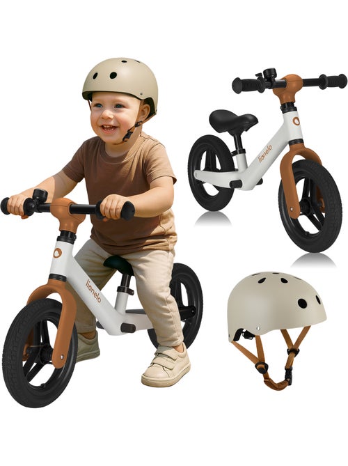 Bicicleta de equilibrio LIONELO Toni con casco - A partir de 18 meses - Bicicleta para bebé - Ligera - Kiabi