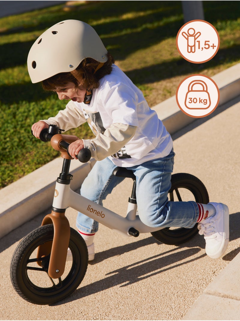 Bicicleta de equilibrio LIONELO Toni con casco - A partir de 18 meses - Bicicleta para bebé - Ligera Beige - Kiabi
