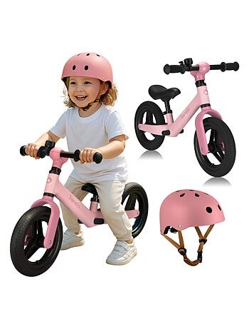 Bicicleta de equilibrio LIONELO Toni con casco - A partir de 18 meses - Bicicleta para bebé - Ligera