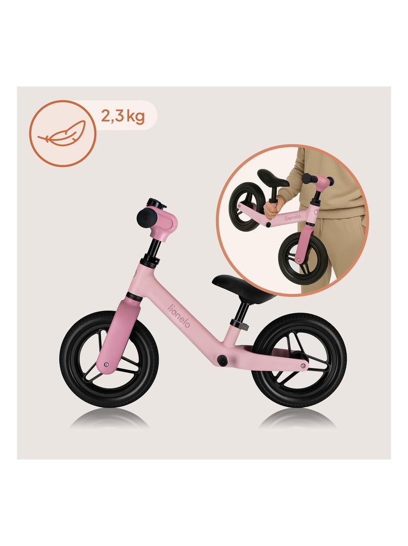Bicicleta de equilibrio LIONELO Toni con casco - A partir de 18 meses - Bicicleta para bebé - Ligera Rosa - Kiabi