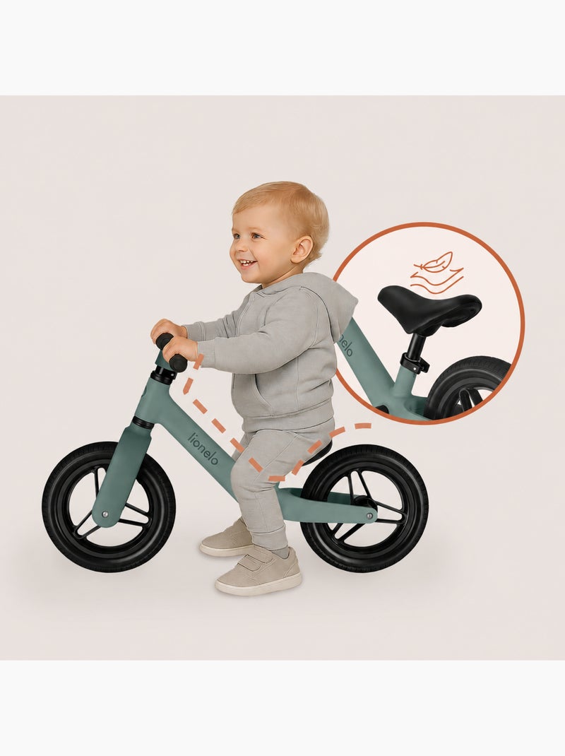 Bicicleta de equilibrio LIONELO Toni con casco - A partir de 18 meses - Bicicleta para bebé - Ligera Verde - Kiabi