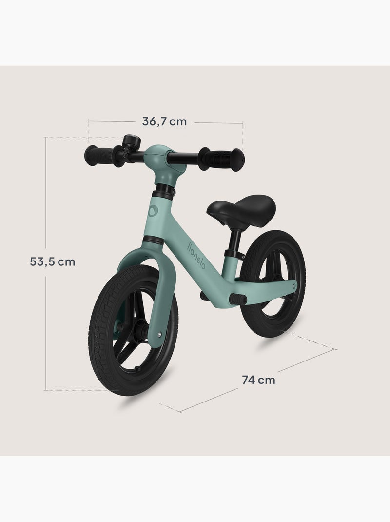 Bicicleta de equilibrio LIONELO Toni con casco - A partir de 18 meses - Bicicleta para bebé - Ligera Verde - Kiabi