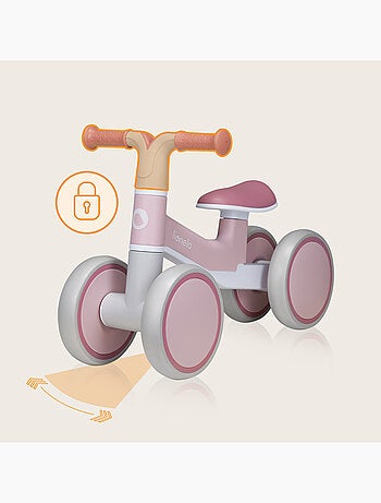 Bicicleta de equilibrio LIONELO Villy - Bicicleta infantil - 4 ruedas - Suspensión delantera - Asien