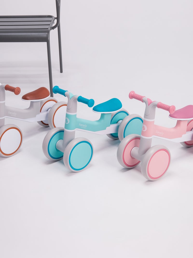 Bicicleta de equilibrio LIONELO Villy - Bicicleta infantil - 4 ruedas - Suspensión delantera - Asien Blanco Rosa Gris - Kiabi