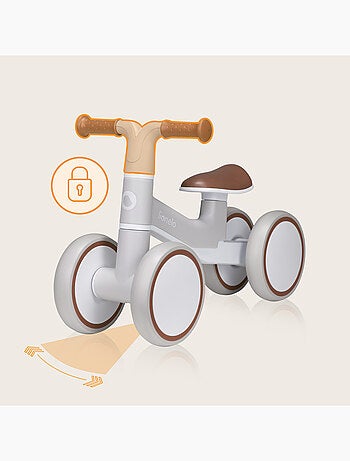 Bicicleta de equilibrio LIONELO Villy - Bicicleta infantil - 4 ruedas - Suspensión delantera - Asien